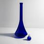 Vintage Postmodern Carafe Blue 1980s 4