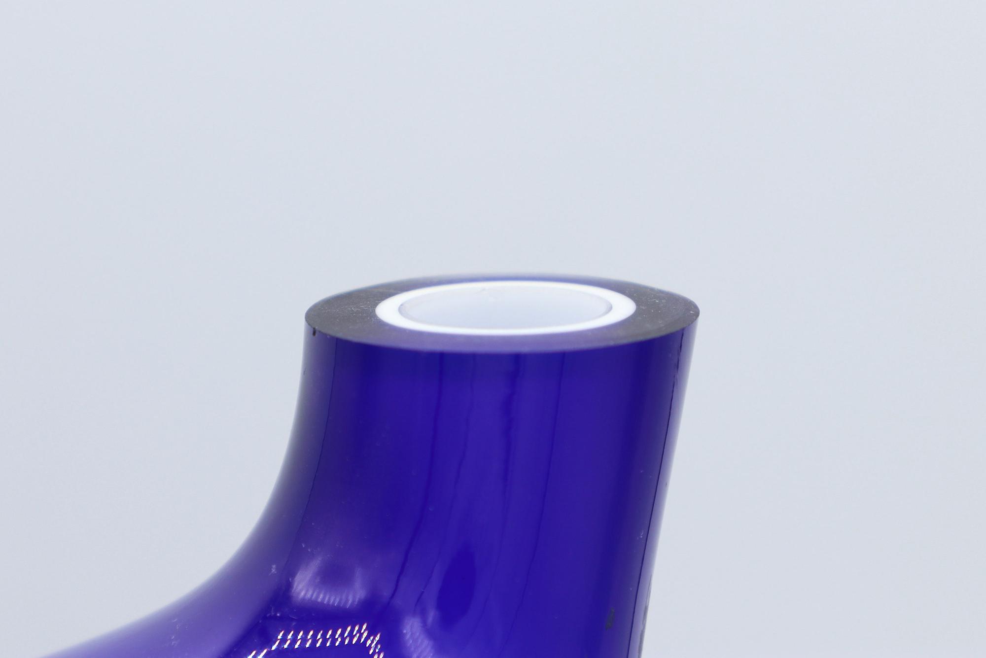 Vintage Postmodern Vase Glass Cobalt Blue 1990s 1