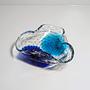 Vintage Ashtray Glass Blue 1970s 5