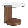 Side table walnut glass 1