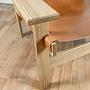 B_002 Lounge Sessel Holz Leder Braun 1