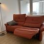 6001 Sofa 2-Sitzer Elektrisch Leder Orange 0