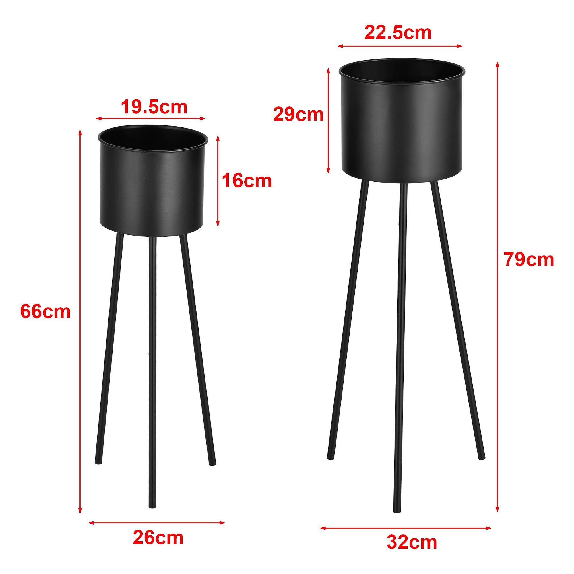 2x Pflanzständer Metall Schwarz 2