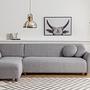 Eddy corner sofa left light grey 0