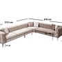 As corner sofa right beige 8