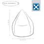 Beanbag Easy Microfiber Dark Blue 3