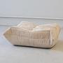 Togo Armchair and Ottoman Set Cord Beige 4