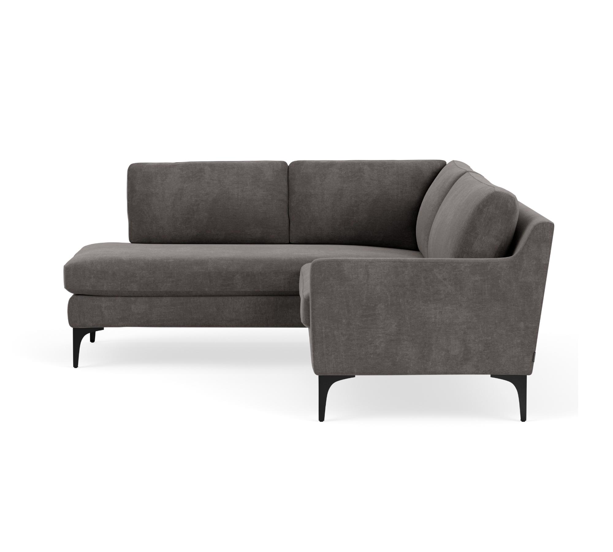 Astha Sofa Récamiere Links Danny Steel Grey 1