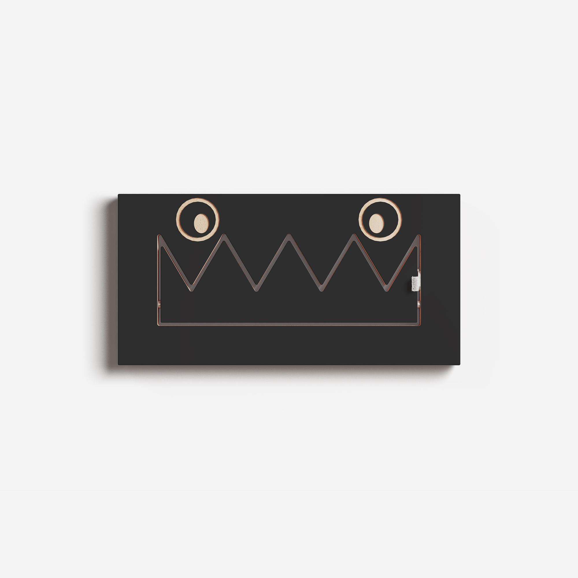 Fläpps Garderobe Monsterhäng Schwarz 40 x 20cm 2
