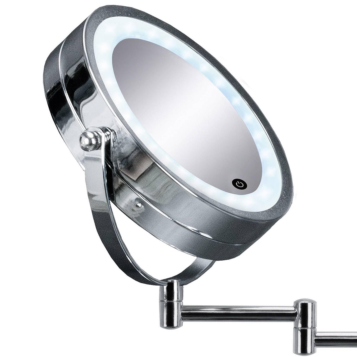Kosmetikspiegel Lumi Chrom Spiegelglas Silber 3