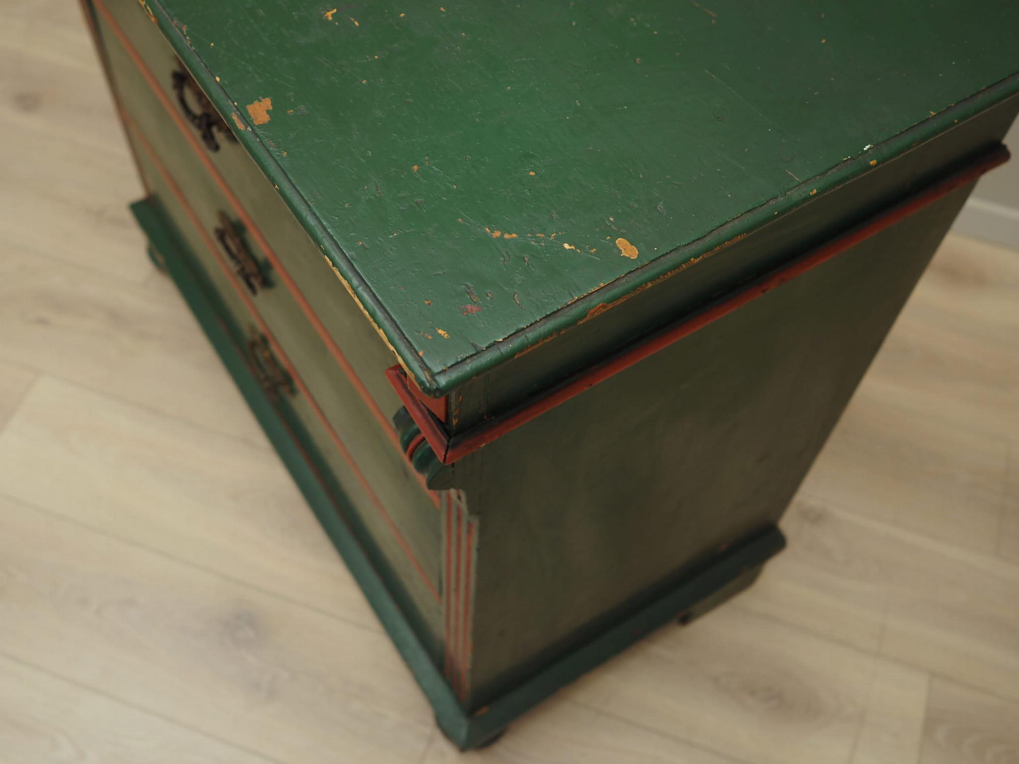 Kommode Holz Grün 1950er Jahre  13