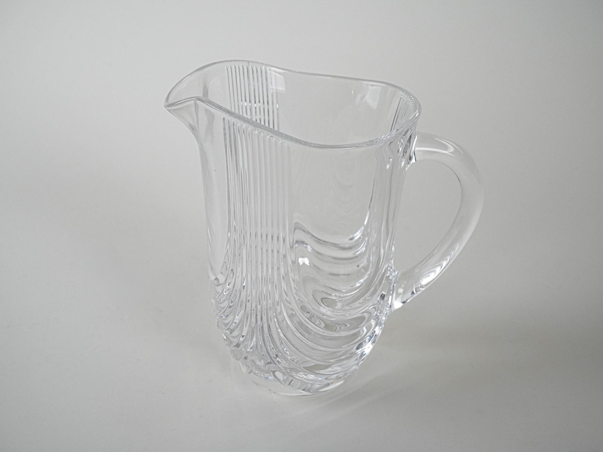 Kristallkaraffe Transparent 1970er Jahre 6