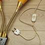 Vintage wall lamp metal textile multi-colored 1970s 13