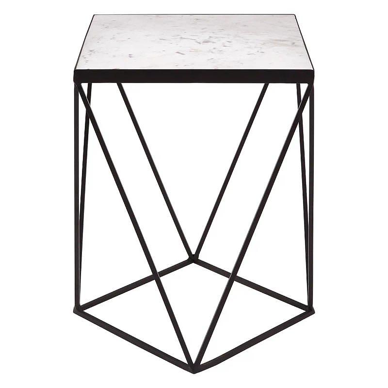 Shalimar Square Black Finish Basis-Beistelltisch
 7