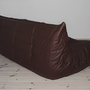 Togo Sofa 3-Sitzer, Ecksofa & Sessel Madras-Leder Braun 6