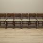 6x Chair Set Brown 1960s 6