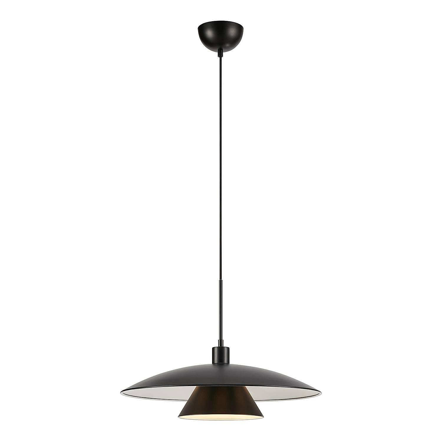 1-Flame Pendant Lamp Millinge Iron Black 3