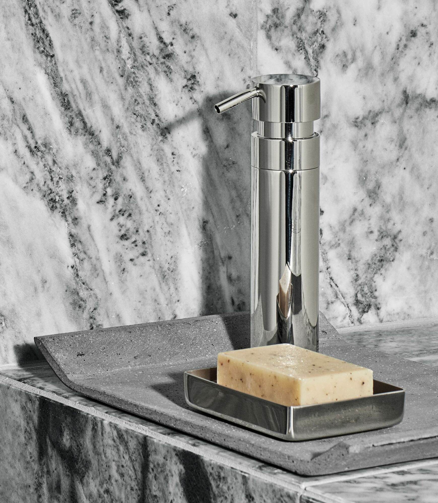 Seifenspender Duo Edelstahl poliert 0