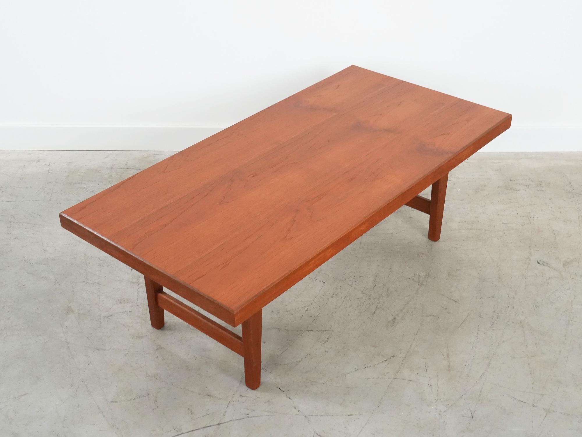 Coffee table teak wood 1970s 4