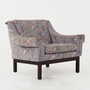 Vintage Sessel Buchenholz Textil Violett 1960er Jahre  2