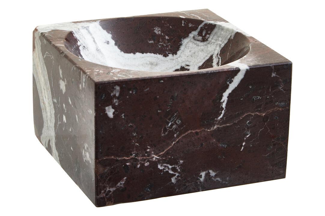 Salmo Square Red Marble Bowl
 2
