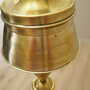Vintage Stehleuchte Glas Metall Gold 1920er Jahre 7