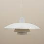 Hängelampe Weiß 1960er Jahre 1