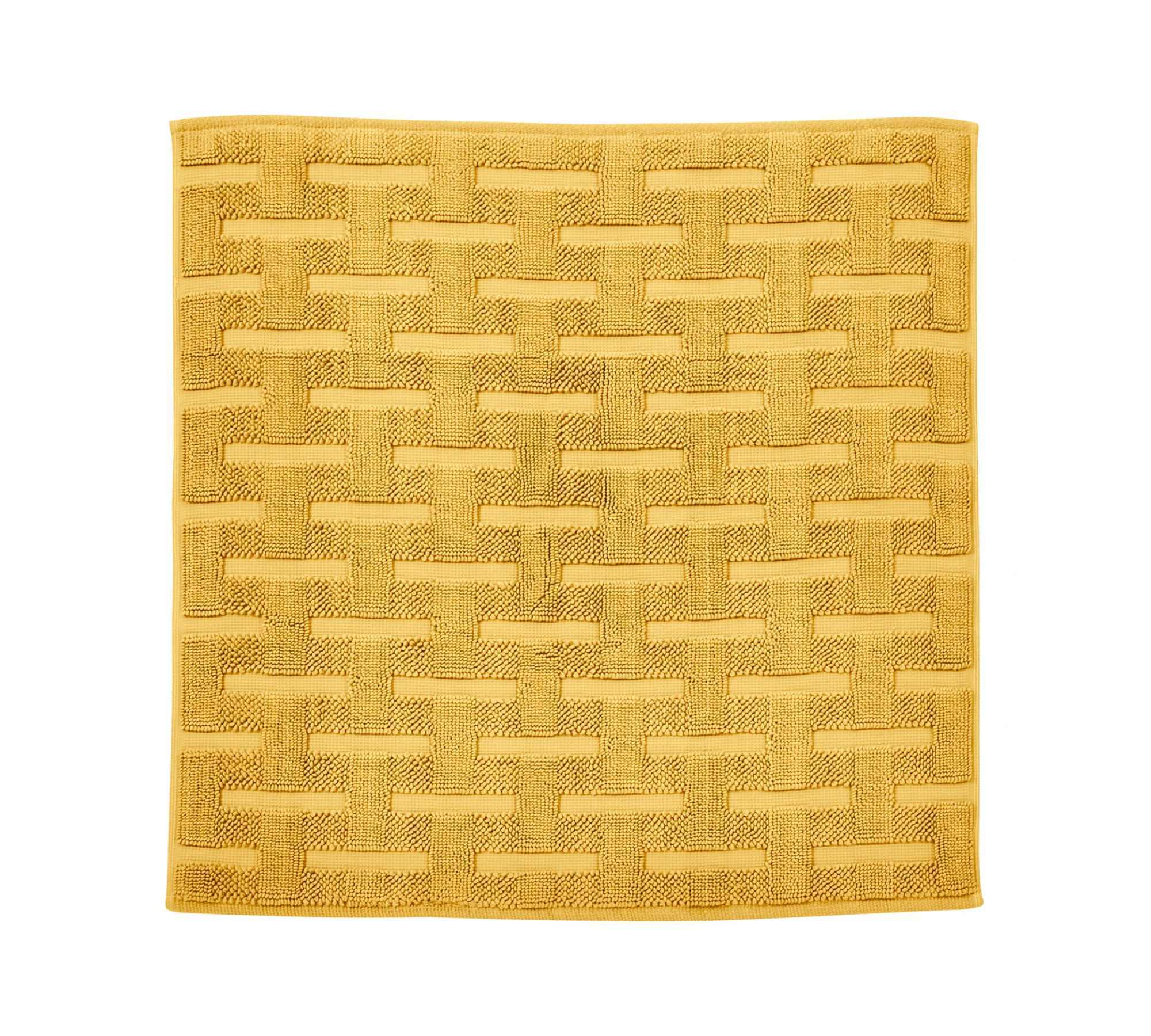 Badteppich Baumwollstoff Gold 70 x 70 cm 0