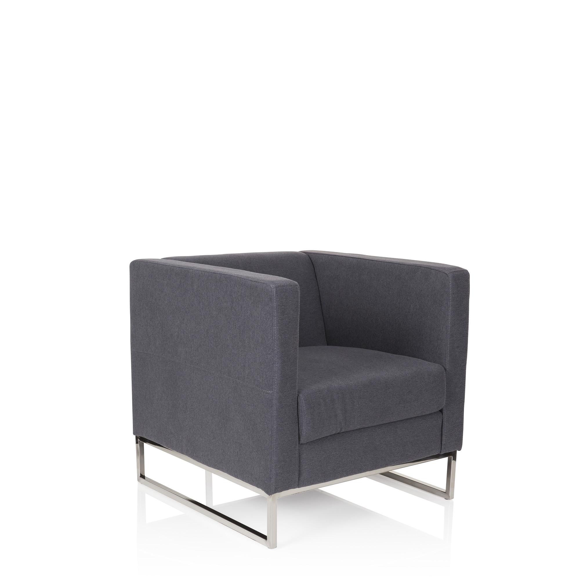 BARBADOS Sessel Stoff Grau 1