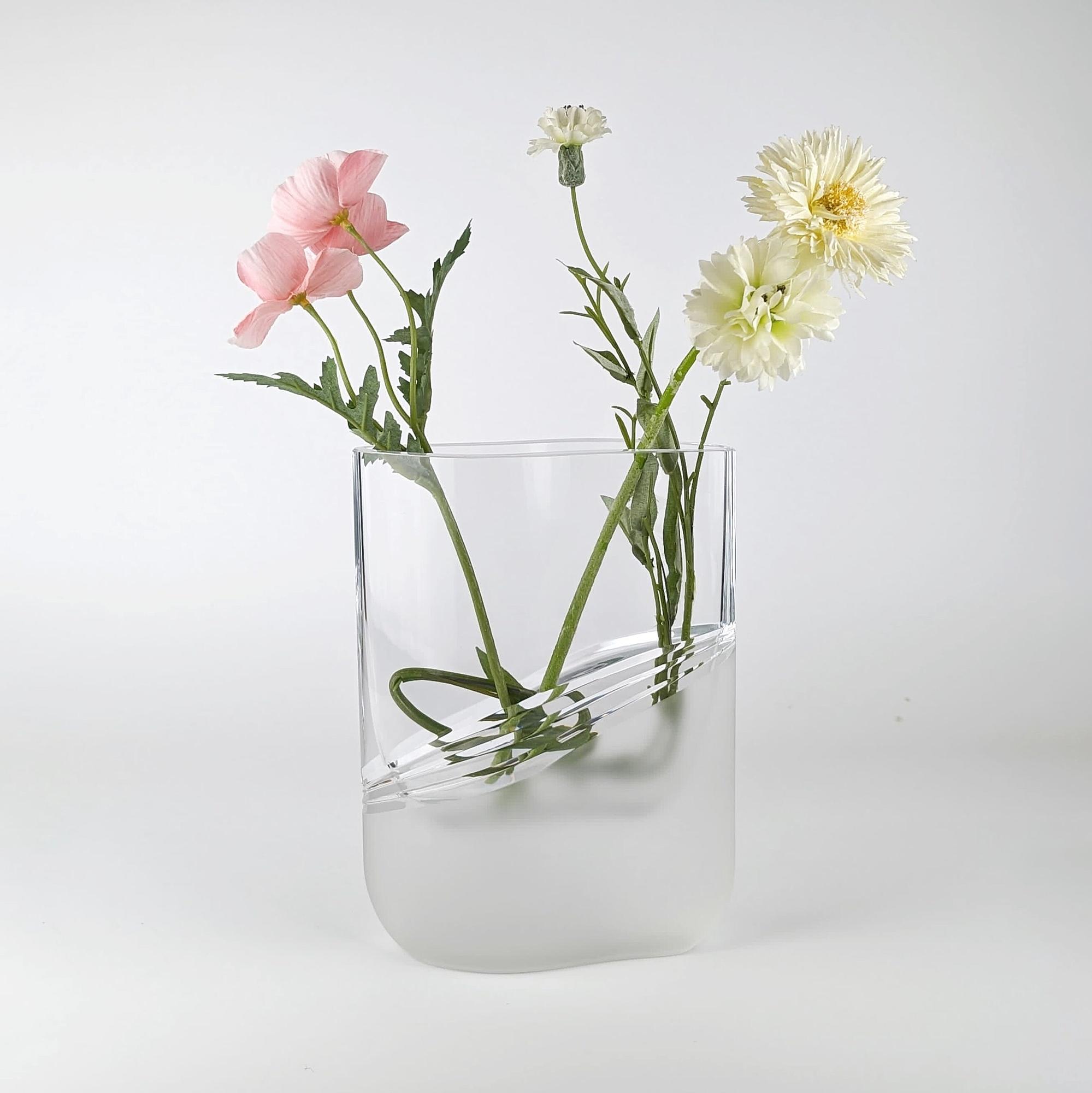 Mid-Century Blumenvase Glas 1970er Jahre 3
