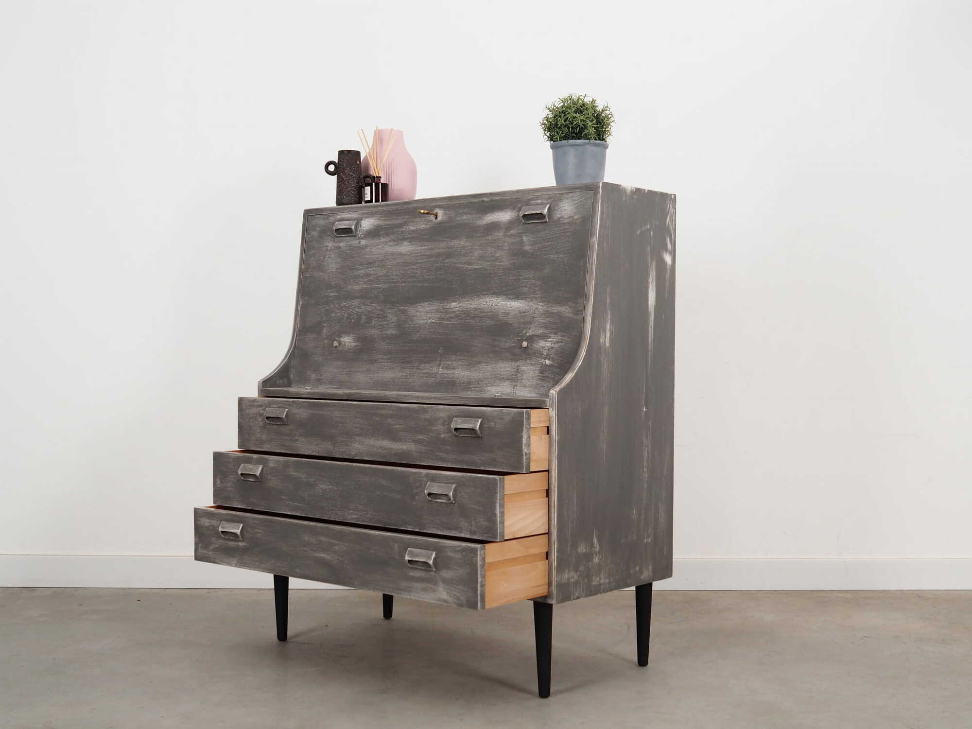 Secretary Wood Grey 1960s 4