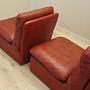 Modular Sofa Leather Brown 1960s 5