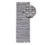 Kilim Chindi Läufer Baumwolle Polyester Grau 75 x 240 cm 0