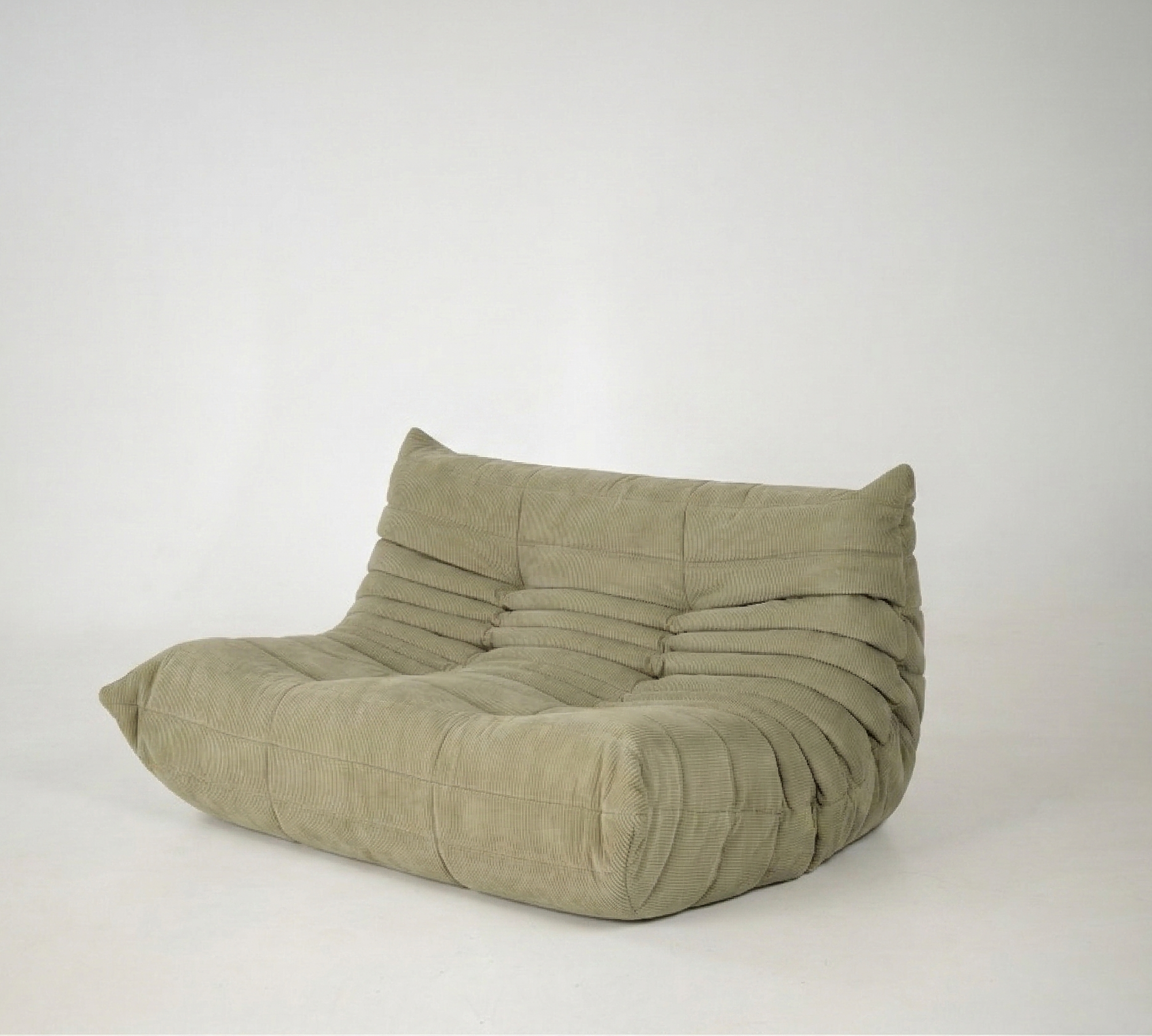 Togo 2-Sitzer Sofa Cord Salbeigrün 3