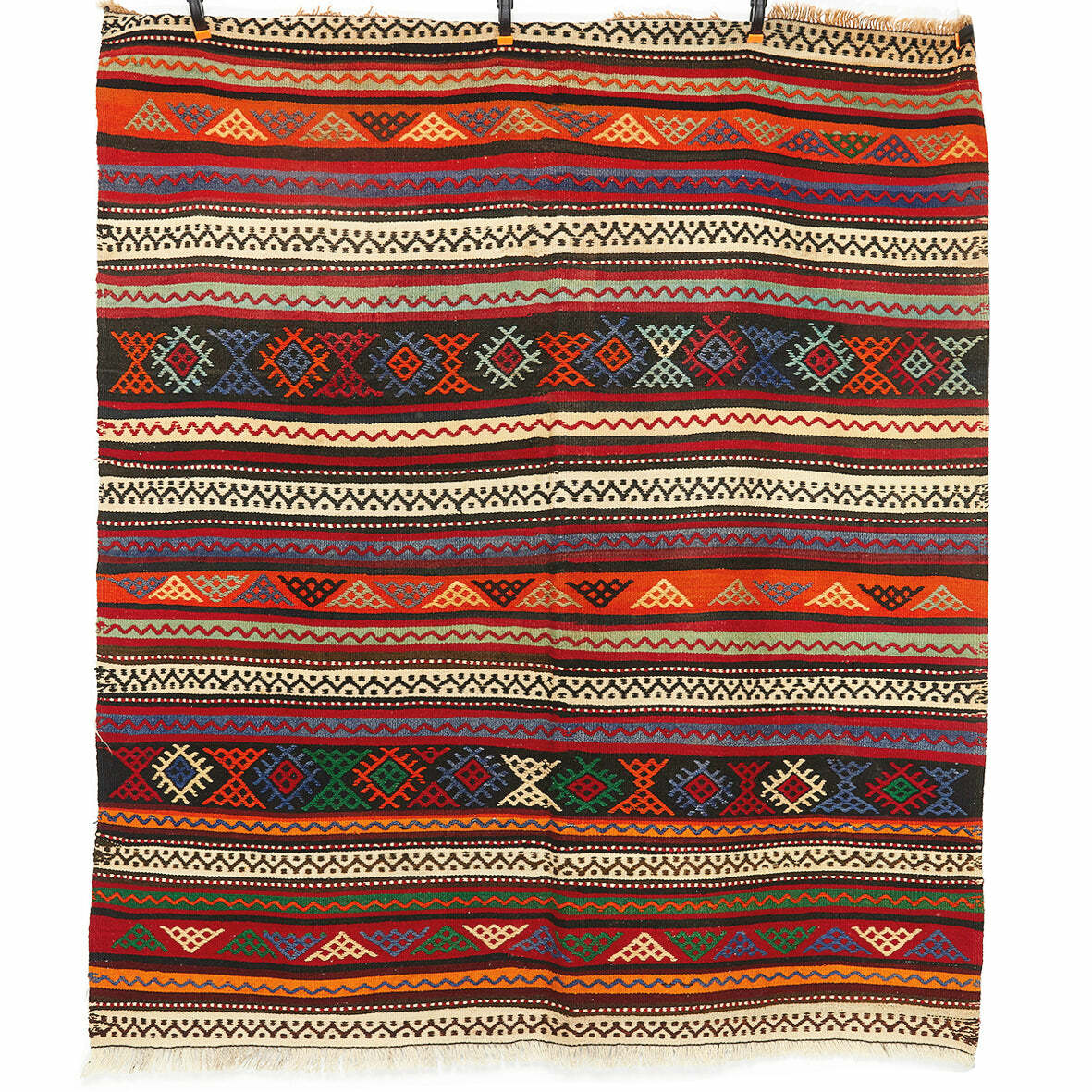 Vintage Anatolian Cicim Kilim Handgewebt Wolle 1960er Jahre 0
