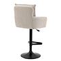 Drehbarer Barstuhl DIDRIP 2er-Set Höhenverstellbar Beige  3