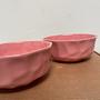 4x Bowl Porcelain Pink 1