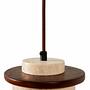 Ente Lampada a sospensione Legno di noce Travertino Marrone 8