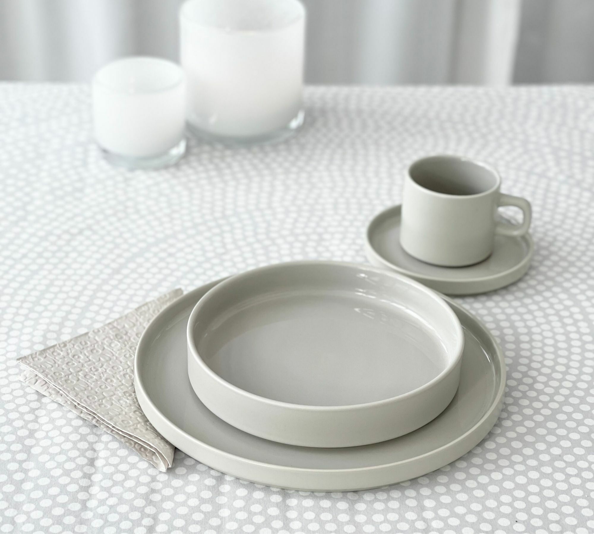 2x Pilar Kaffeetasse mit Untersetzer Moonbeam 3