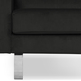 Portobello Sofa 3-Sitzer Samt Metall Schwarz 4