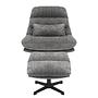 Skado Relaxsessel + Fußhocker Blaugrau 4