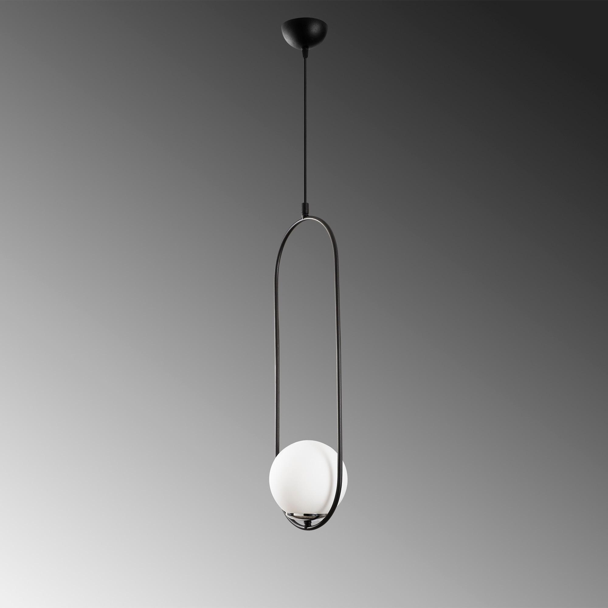 Mudoni MR-837 Lampada a sospensione ferro vetro nero 5