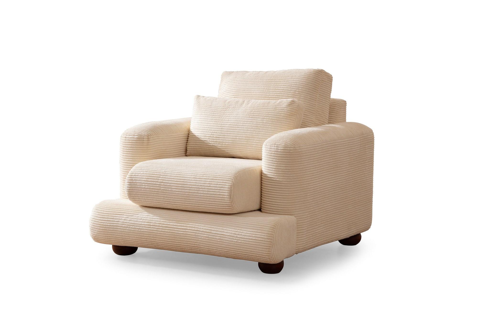 River 1-Sitzer Sofa Beige 0