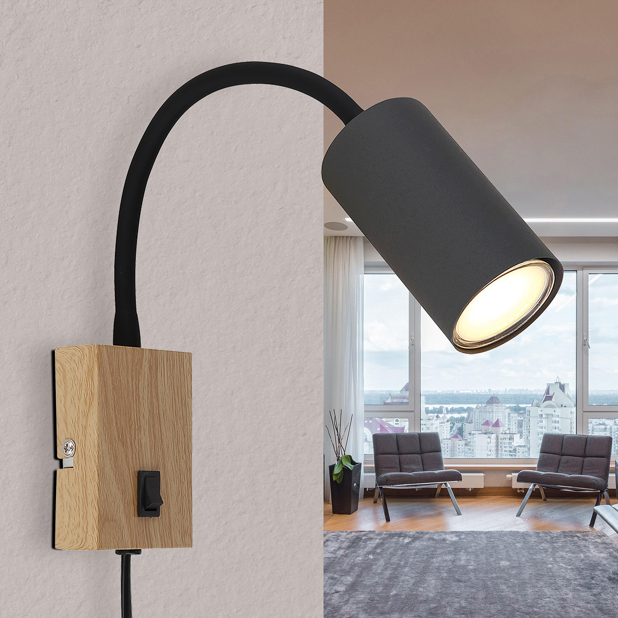 1-Flammig Robby Typ B Wandleuchte Eisen Braun Grau 1