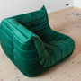 Togo Corner Sofa Velvet Emerald Green 4