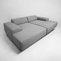 Pyllow Sofa 2-Sitzer Grau 1