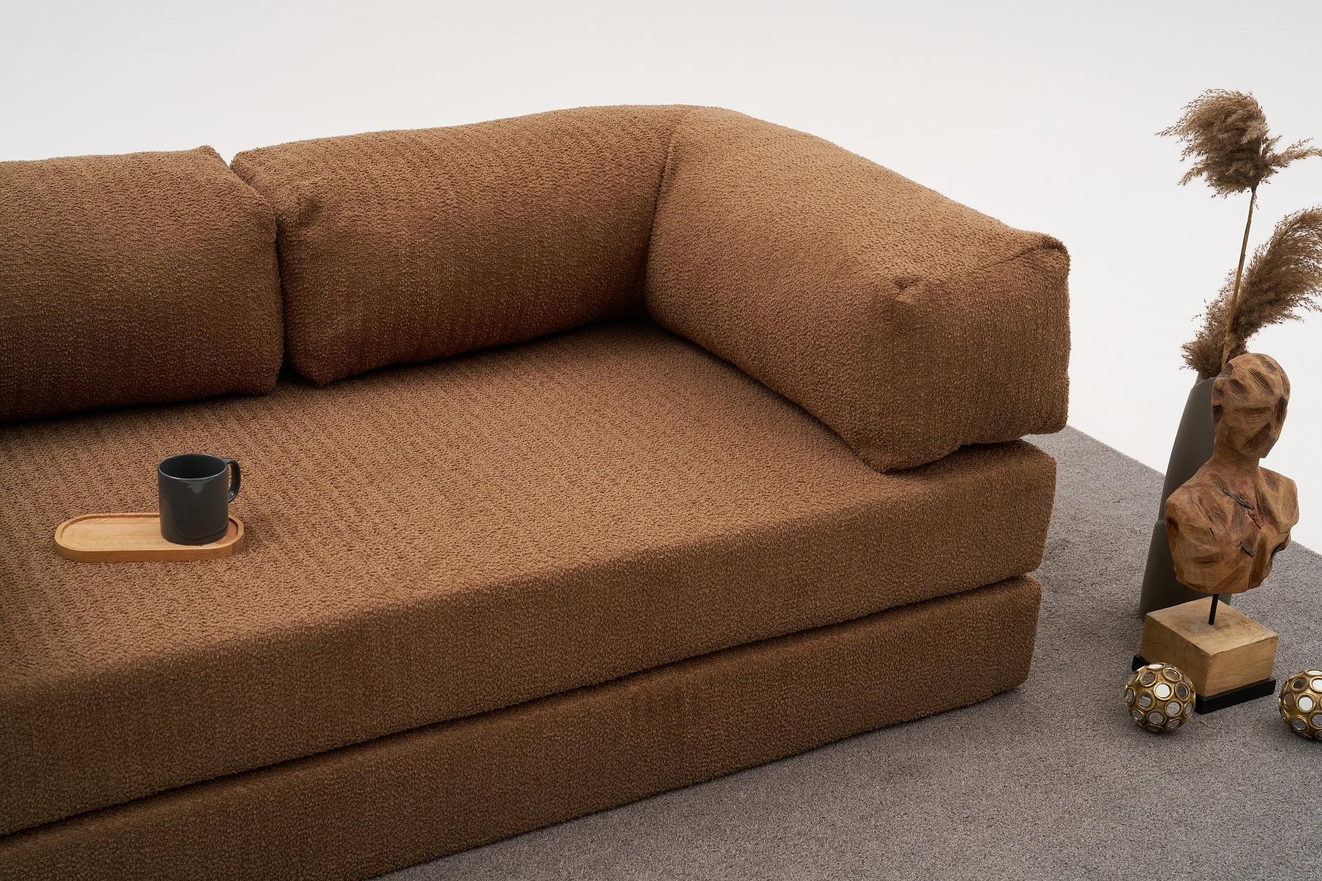 Comfort Schlafsofa 2-Sitzer Braun 2