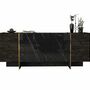 Sideboard Holz Schwarz Marmoroptik 0