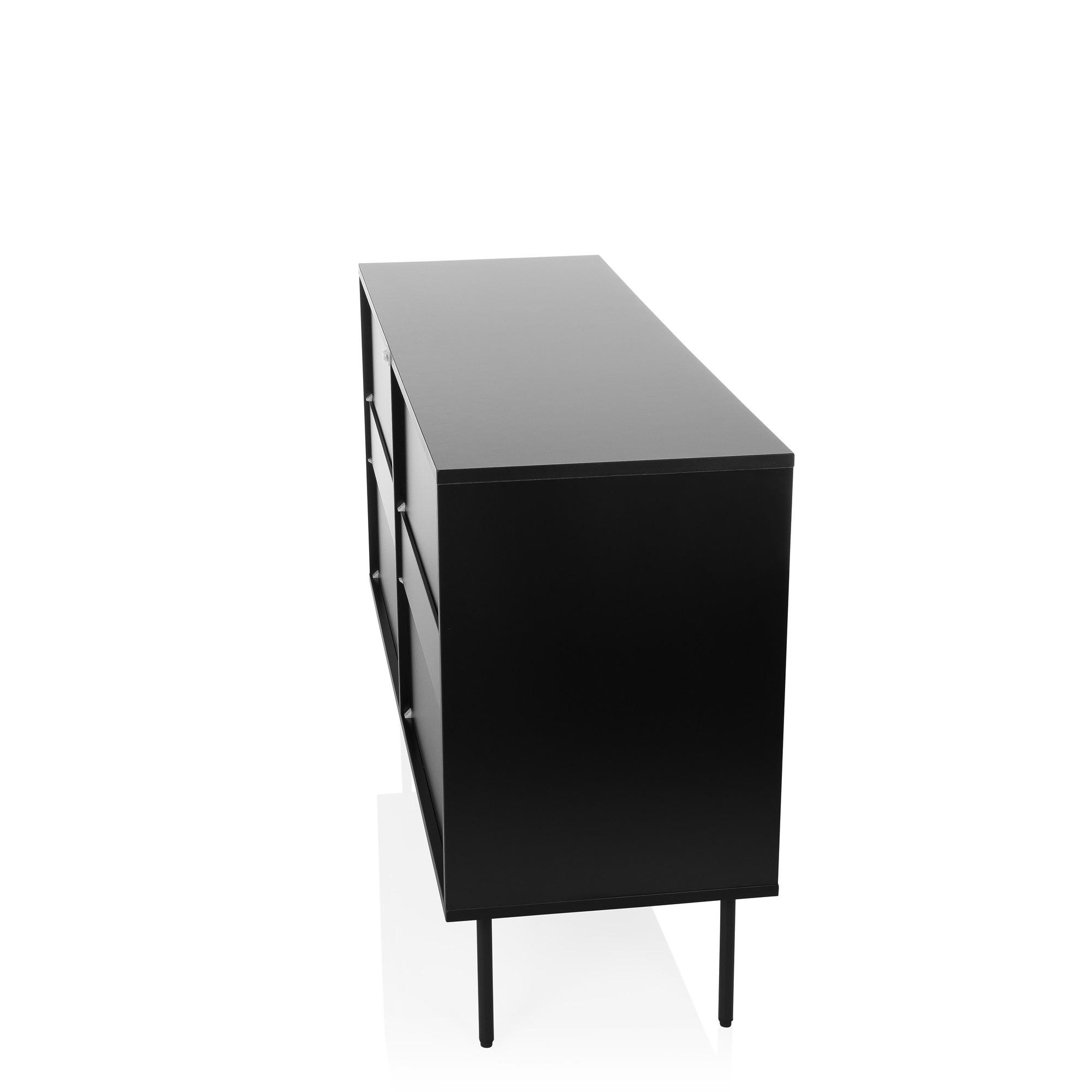 Karby S Sideboard mit 6 Schubladen Schwarz 8