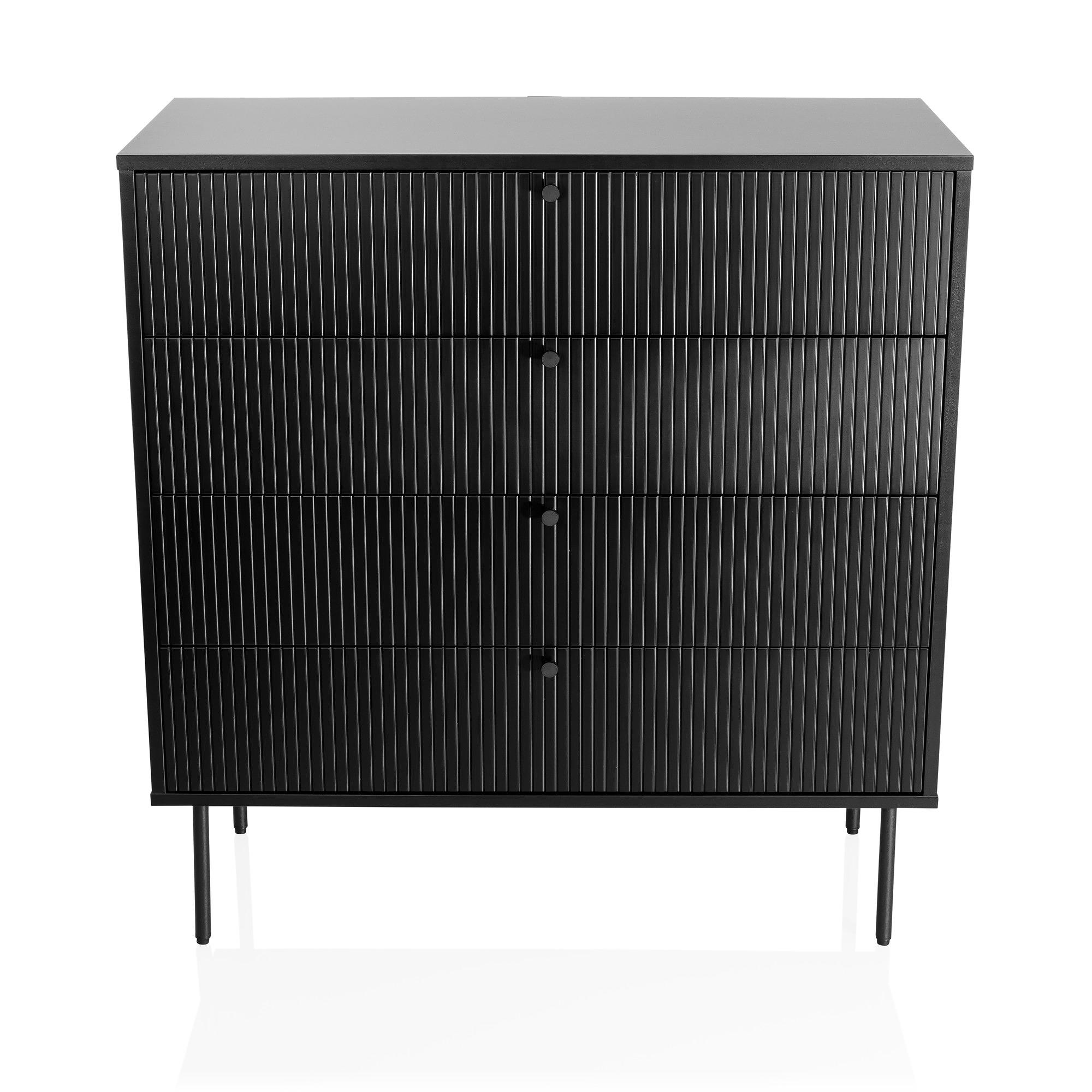 KARBY K Chest of drawers 4 drawers Wood Black 0